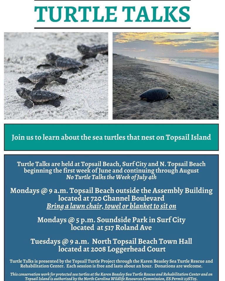 Monday Morning Turtle Talks in Topsail Beach